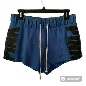 Pink VS Blue Logo Terry Cloth Lounge Casual Pj Shorts Medium 2017